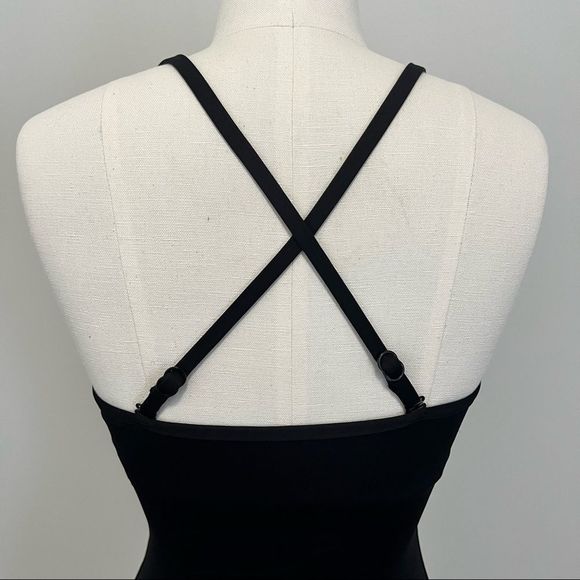 Seafolly Australia Goddess Twist Bandeaux Ruched  Tankini Bathing Suit Top Black - Picture 10 of 15